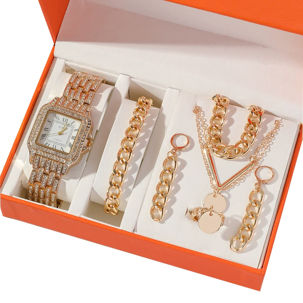 Ladies Casual Alloy Steel Band Quartz Watch With Square Dial - Image 5