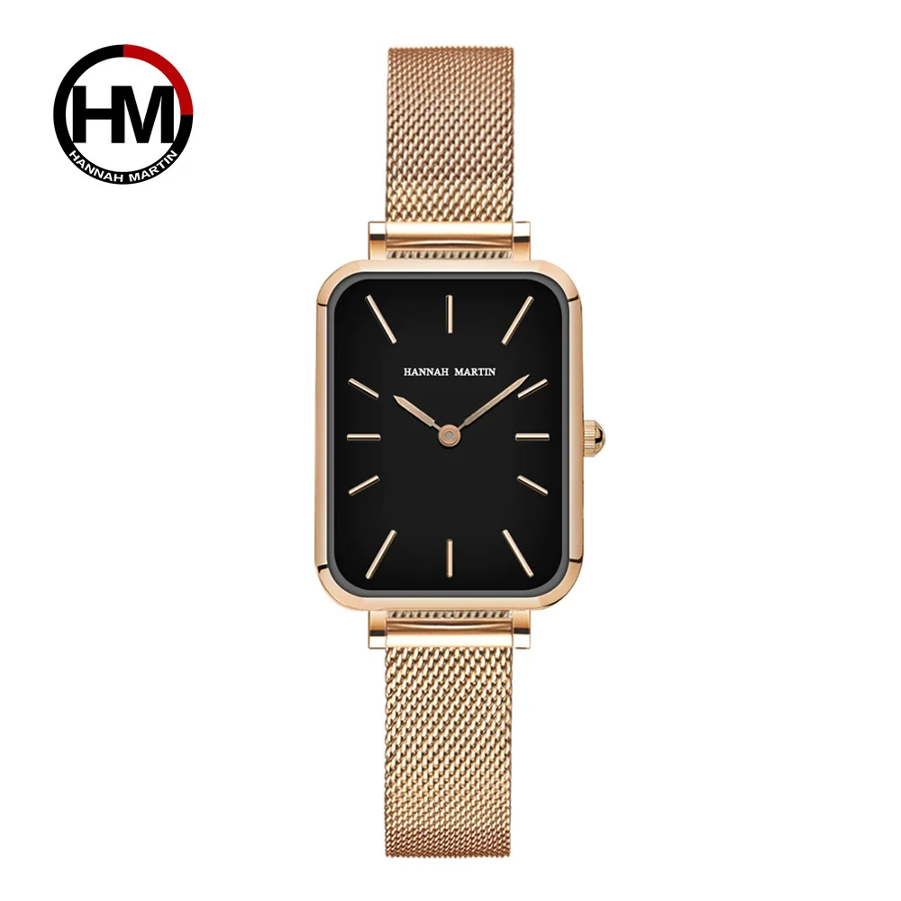Ladies Casual Retro Square Waterproof Watch With Japanese Movement Alloy Case Stainless Steel Strap And Mineral Reinforced Glass Mirror - Image 3