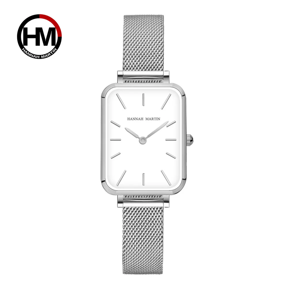 Ladies Casual Retro Square Waterproof Watch With Japanese Movement Alloy Case Stainless Steel Strap And Mineral Reinforced Glass Mirror - Image 4