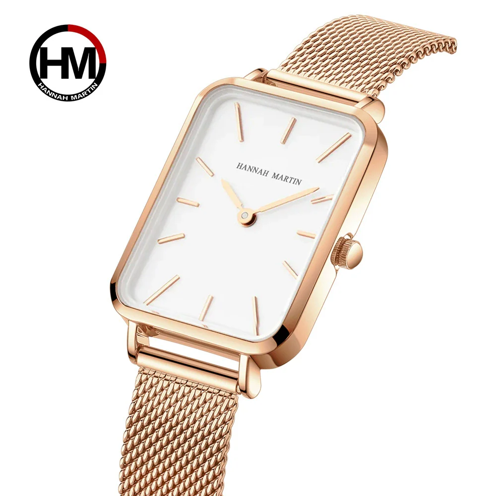 Ladies Casual Retro Square Waterproof Watch With Japanese Movement Alloy Case Stainless Steel Strap And Mineral Reinforced Glass Mirror - Image 5