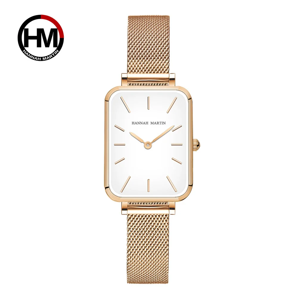 Ladies Casual Retro Square Waterproof Watch With Japanese Movement Alloy Case Stainless Steel Strap And Mineral Reinforced Glass Mirror - Image 6