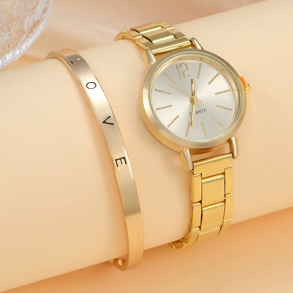 Ladies Casual Round Dial Quartz Watch With Alloy Case And Strap - Image 8