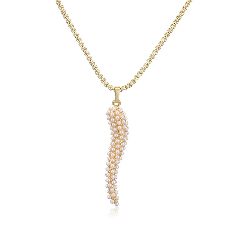 Ladies Elegant Copper Jewelry Inlaid With Pearls Featuring Cross Crown Roman Numerals Pattern For Earrings And Necklace - Image 14