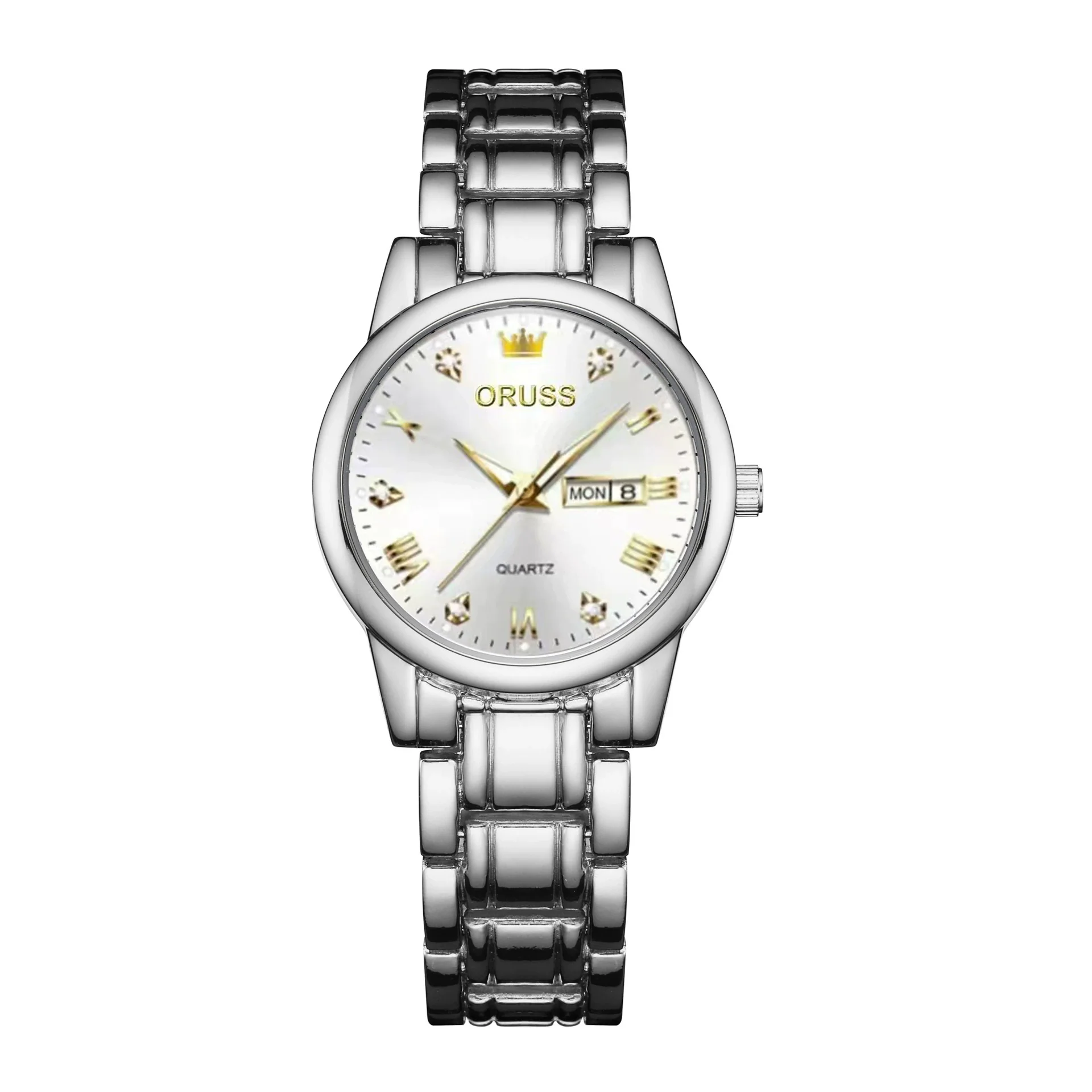 Ladies Fashion Business Diamond Waterproof Luminous Quartz Watch With Round Dial And Alloy Strap And Case - Image 13