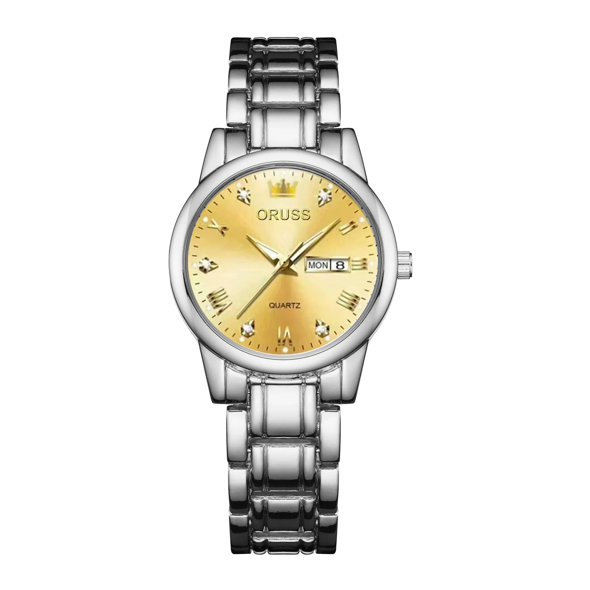 Ladies Fashion Business Diamond Waterproof Luminous Quartz Watch With Round Dial And Alloy Strap And Case - Image 15