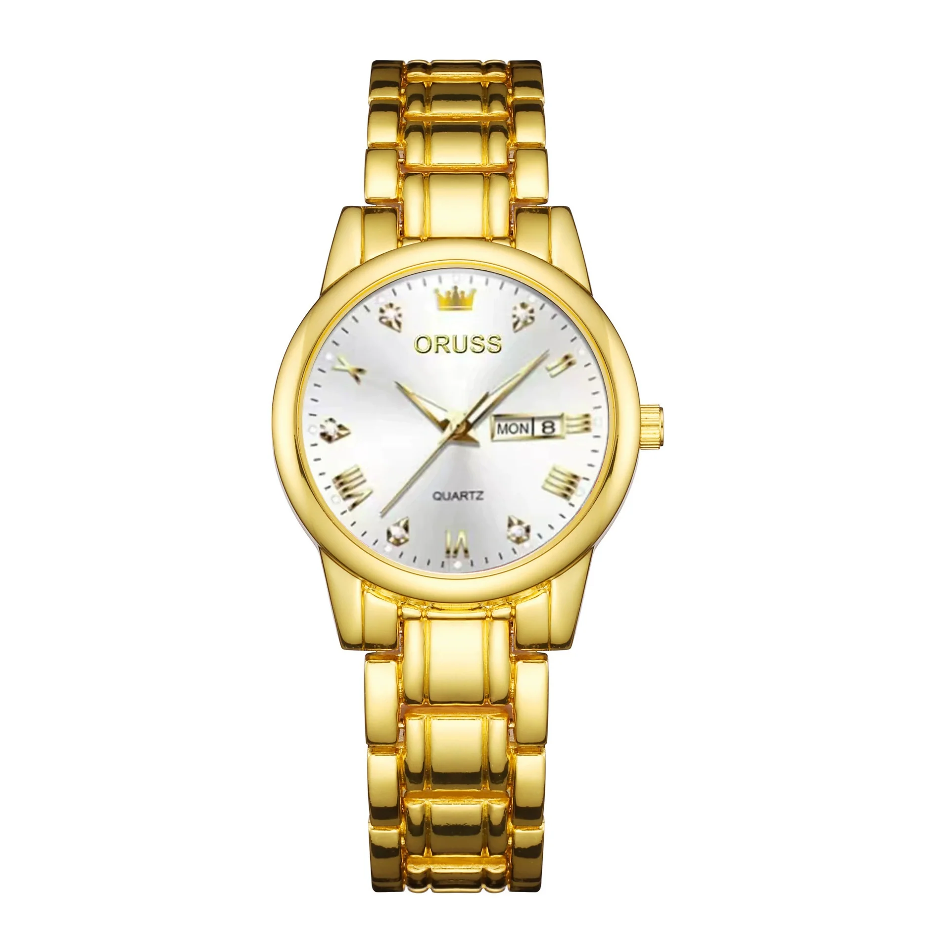 Ladies Fashion Business Diamond Waterproof Luminous Quartz Watch With Round Dial And Alloy Strap And Case - Image 5