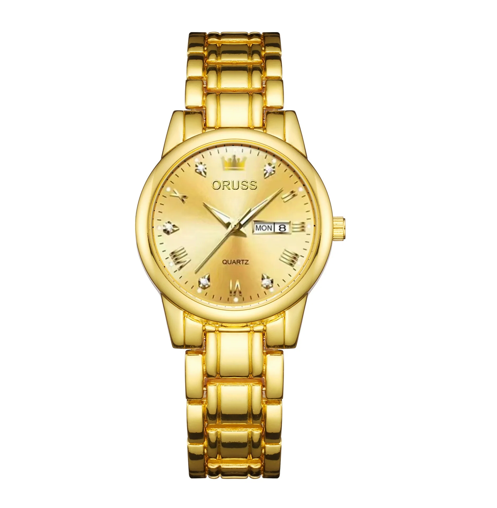 Ladies Fashion Business Diamond Waterproof Luminous Quartz Watch With Round Dial And Alloy Strap And Case - Image 6