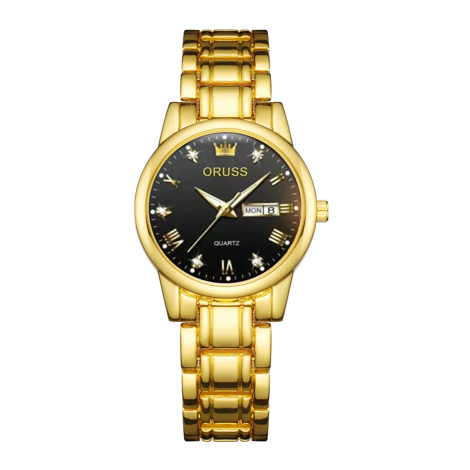 Ladies Fashion Business Diamond Waterproof Luminous Quartz Watch With Round Dial And Alloy Strap And Case - Image 7