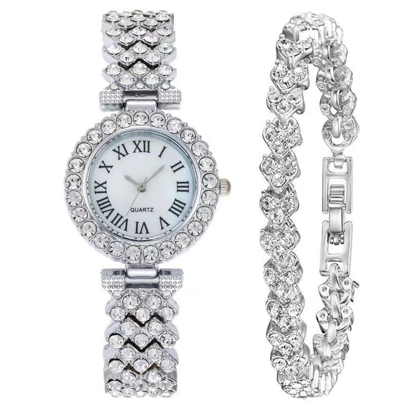 Ladies Fashion Metal Alloy Titanium Watch Round Dial Quartz Bracelet - Image 5