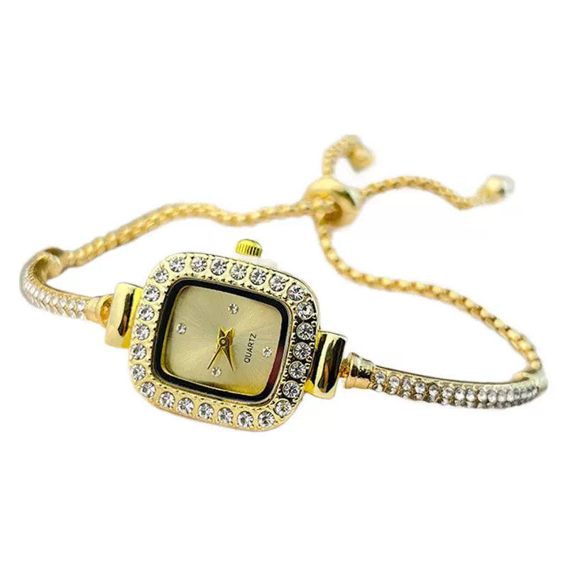 Ladies Fashion Metal And Genuine Leather Square Quartz Watch - Image 5
