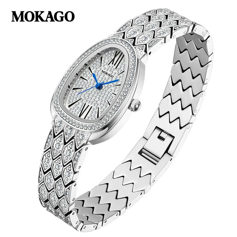 Ladies Fashion Snake Quartz Watch With Copper Band And Zinc Alloy Case - Image 3