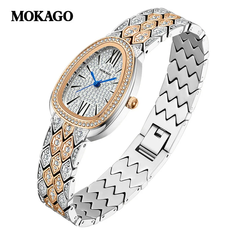 Ladies Fashion Snake Quartz Watch With Copper Band And Zinc Alloy Case - Image 6