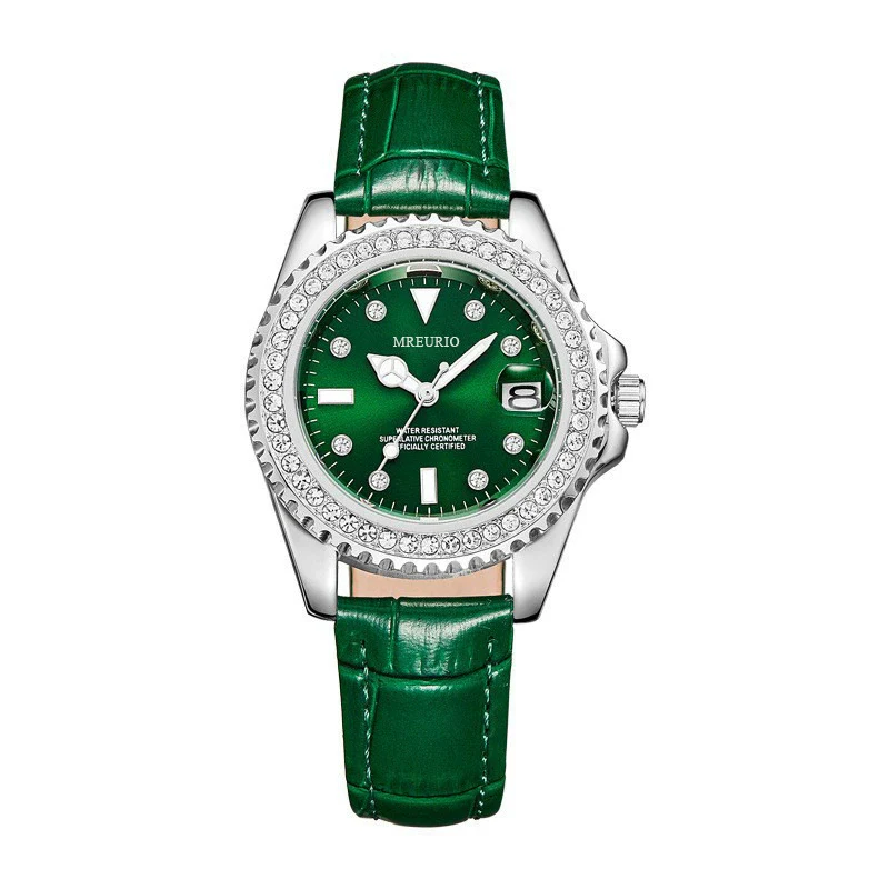 Ladies Leisure Metal Case Imitation Leather Strap Round Dial Watch - Image 6