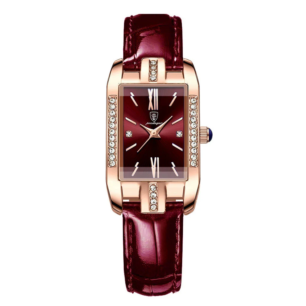 Ladies Leisure Ultrathin Square Alloy Leather Belt Watch With Mineral Strengthened Glass Mirror And Stainless Steel Pin Buckle - Image 7