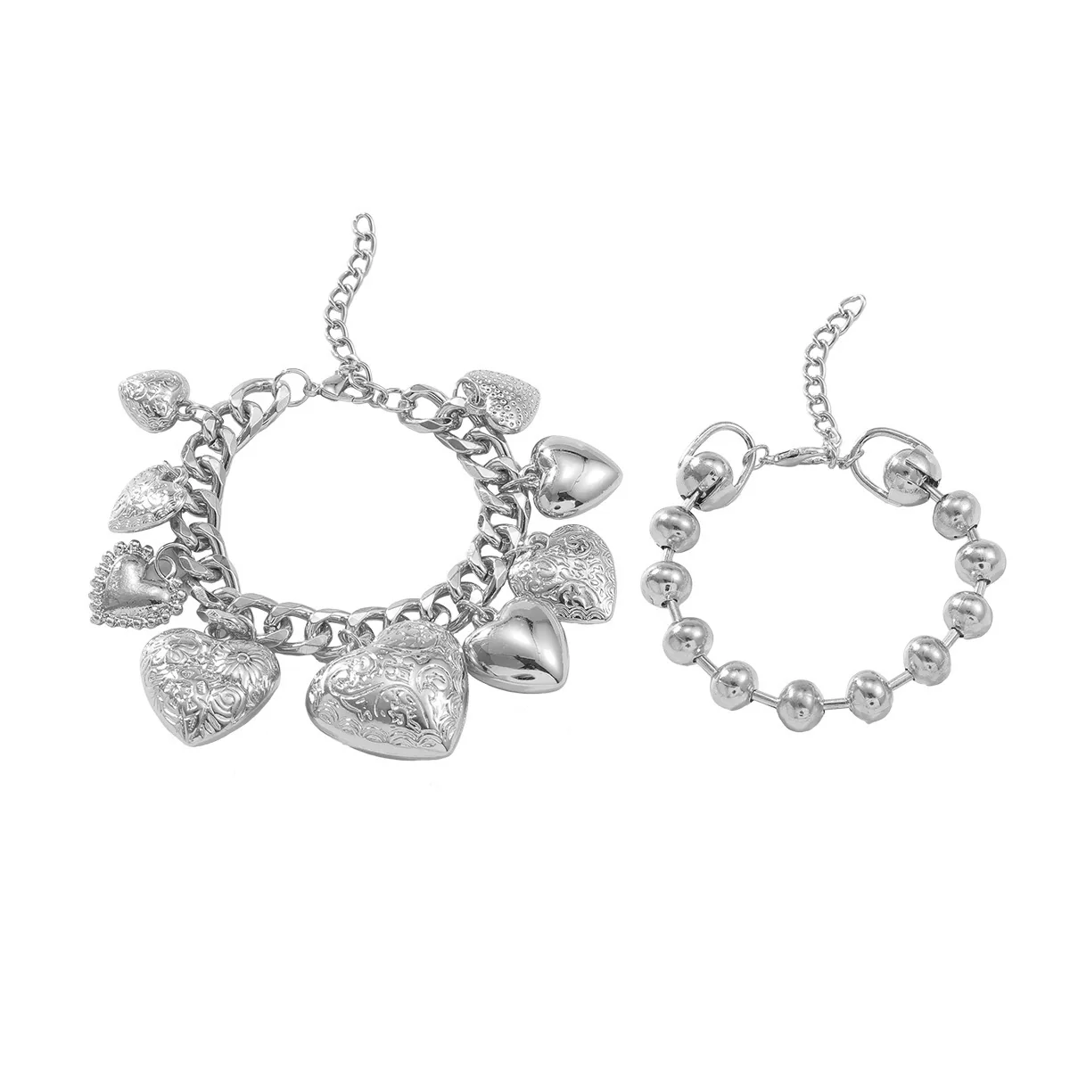 Ladies Love Pendant Charm Bracelet Twopiece Zinc Alloy Electroplated - Image 6