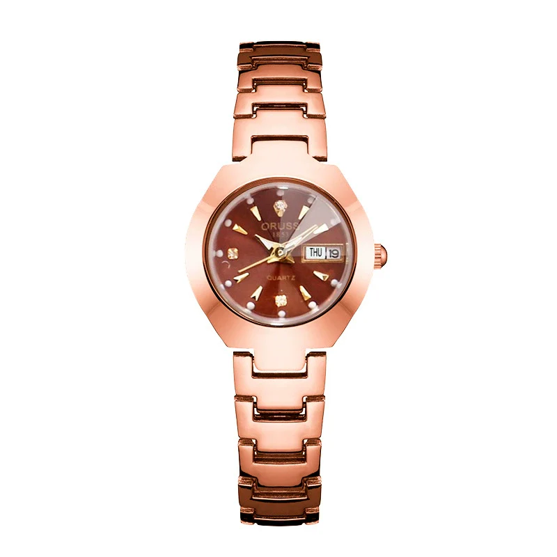 Ladies Luxury Quartz Watch Alloy Case And Strap Round Dial Waterproof - Image 2