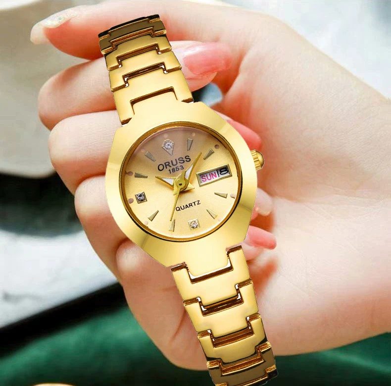 Ladies Luxury Quartz Watch Alloy Case And Strap Round Dial Waterproof - Image 5
