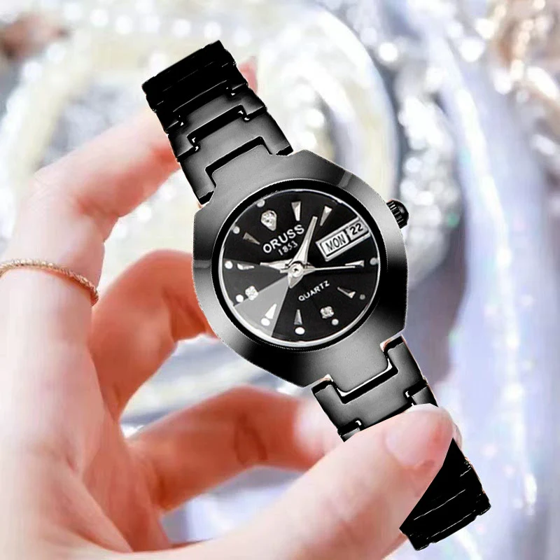 Ladies Luxury Quartz Watch Alloy Case And Strap Round Dial Waterproof - Image 6