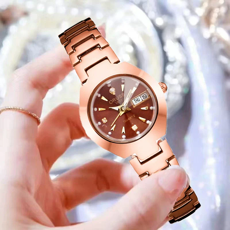 Ladies Luxury Quartz Watch Alloy Case And Strap Round Dial Waterproof - Image 7