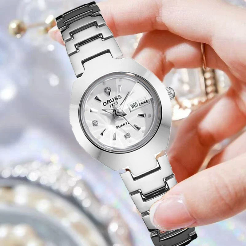 Ladies Luxury Quartz Watch Alloy Case And Strap Round Dial Waterproof - Image 8