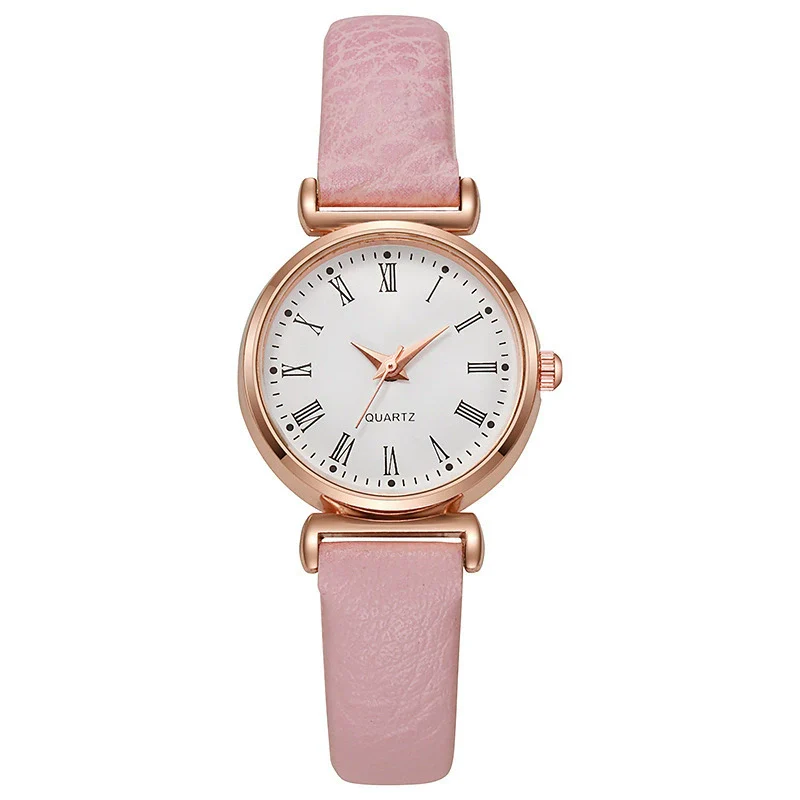 Ladies Luxury Quartz Watch Alloy Case Imitation Leather Strap Stainless Steel Buckle Round Dial Casual Style - Image 7