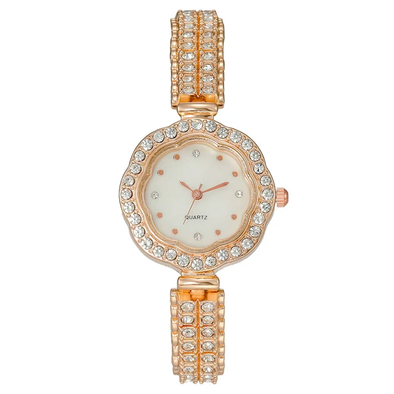Ladies Metal Flower Shape Fashion Watch Wholesale