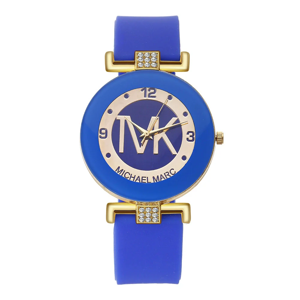Ladies Quartz Watch Alloy Case Silicone Strap Stainless Steel Clasp Round Dial Leisure Style - Image 6