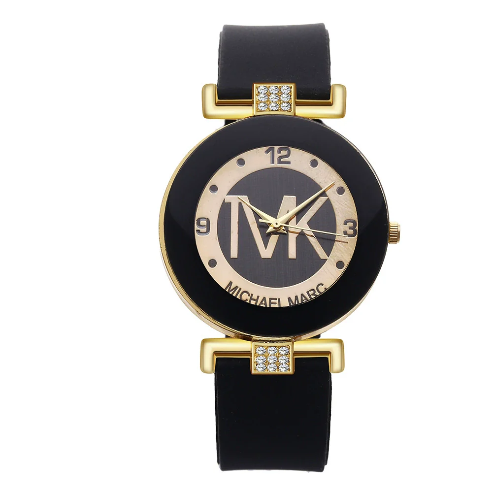 Ladies Quartz Watch Alloy Case Silicone Strap Stainless Steel Clasp Round Dial Leisure Style - Image 7