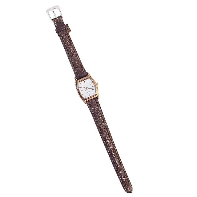 Ladies Quartz Watch Alloy Imitation Leather Square Dial Leisure Style - Image 4