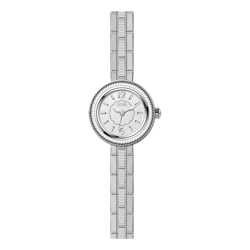 Ladies Retro Small Gold Alloy Wrist Watch With Round Dial And Medieval Style - Image 5