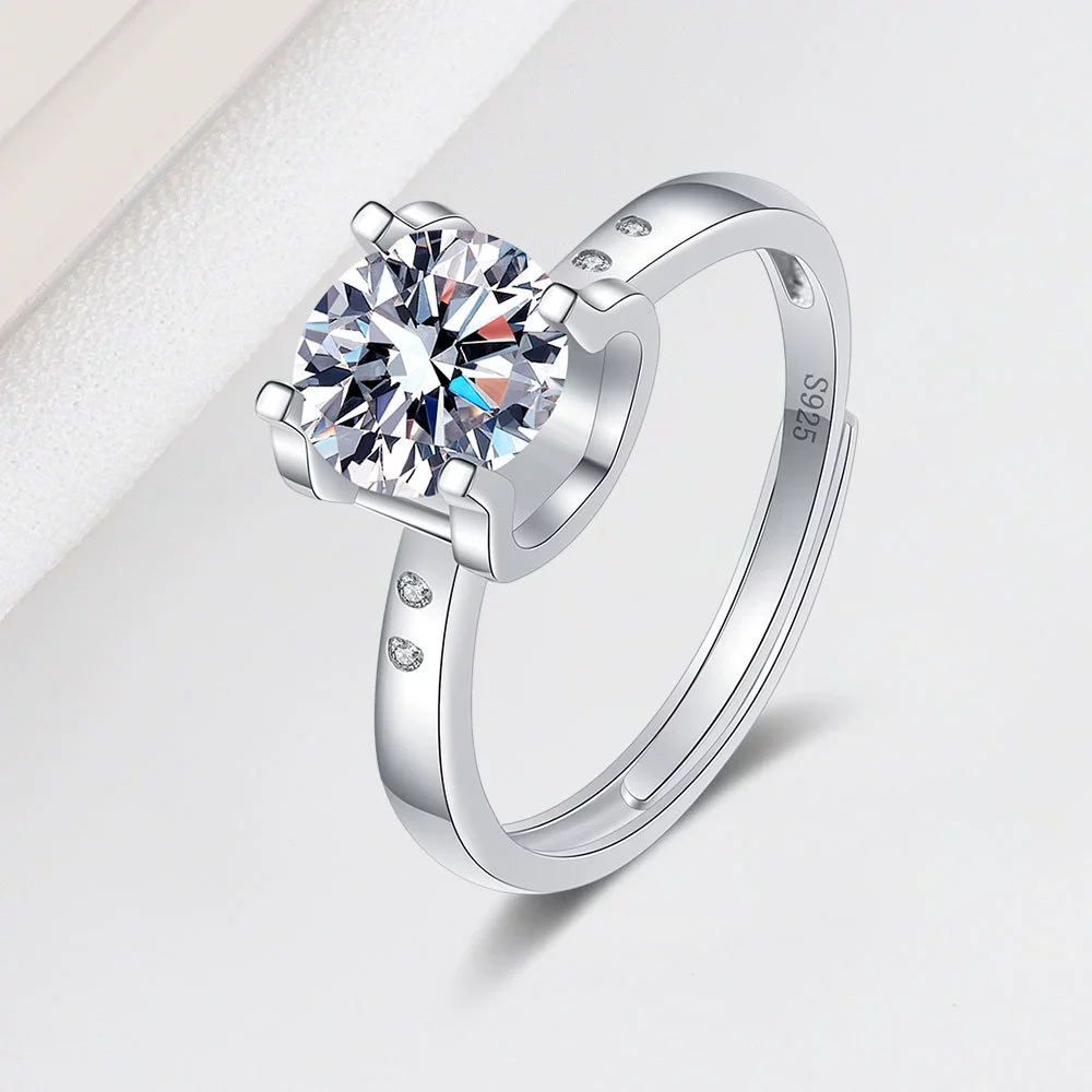 Ladies Simple Ushaped Bull Ring S925 Sterling Silver Geometric Electroplated