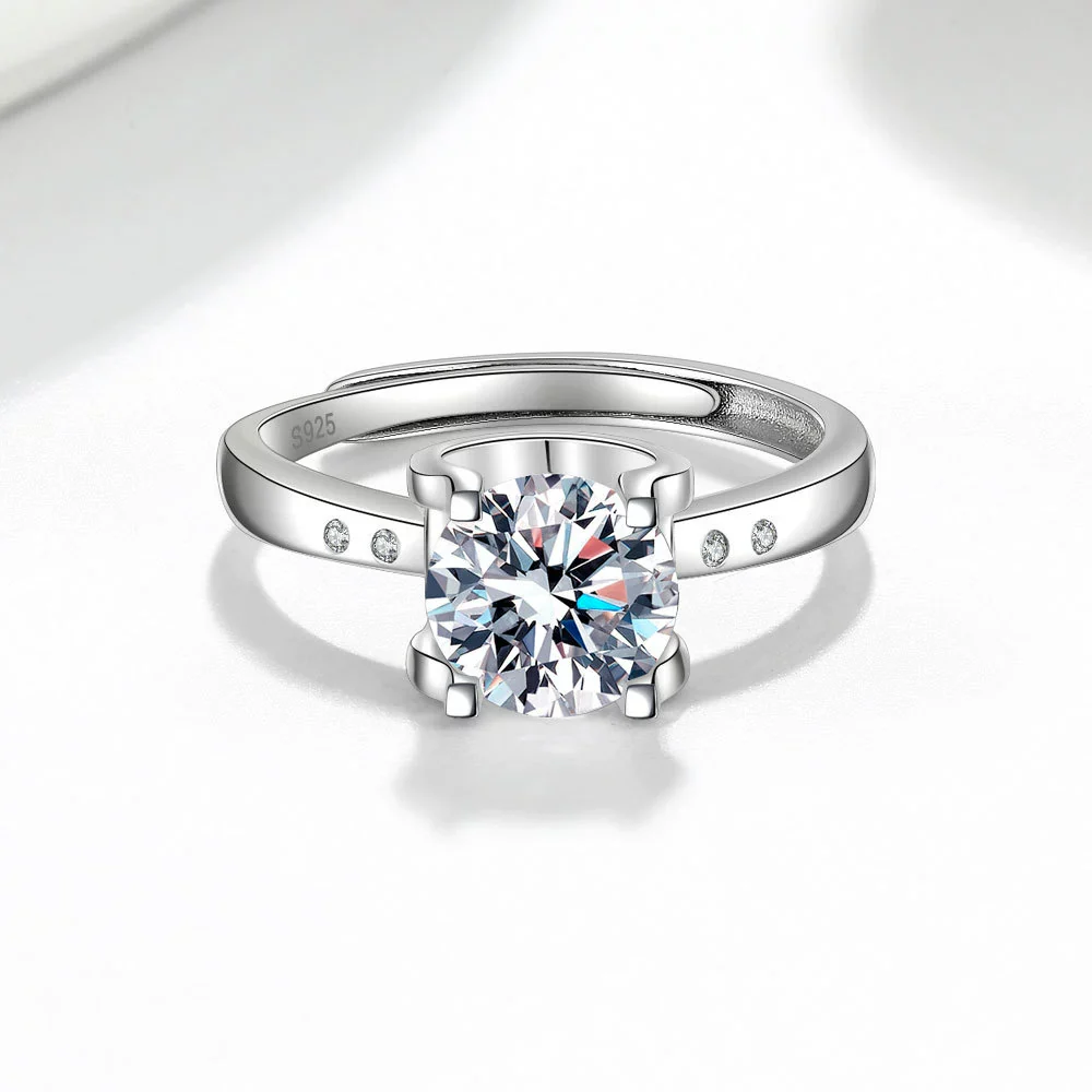 Ladies Simple Ushaped Bull Ring S925 Sterling Silver Geometric Electroplated - Image 3