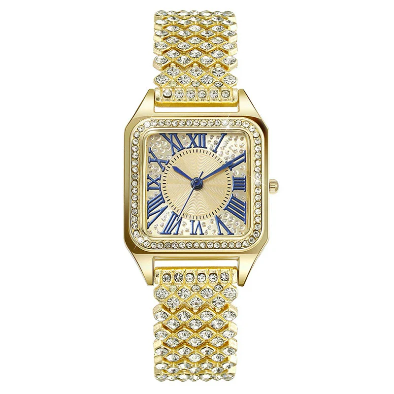 Ladies Square Metal Alloy Copper Quartz Watch Fashionable Wholesale - Image 2
