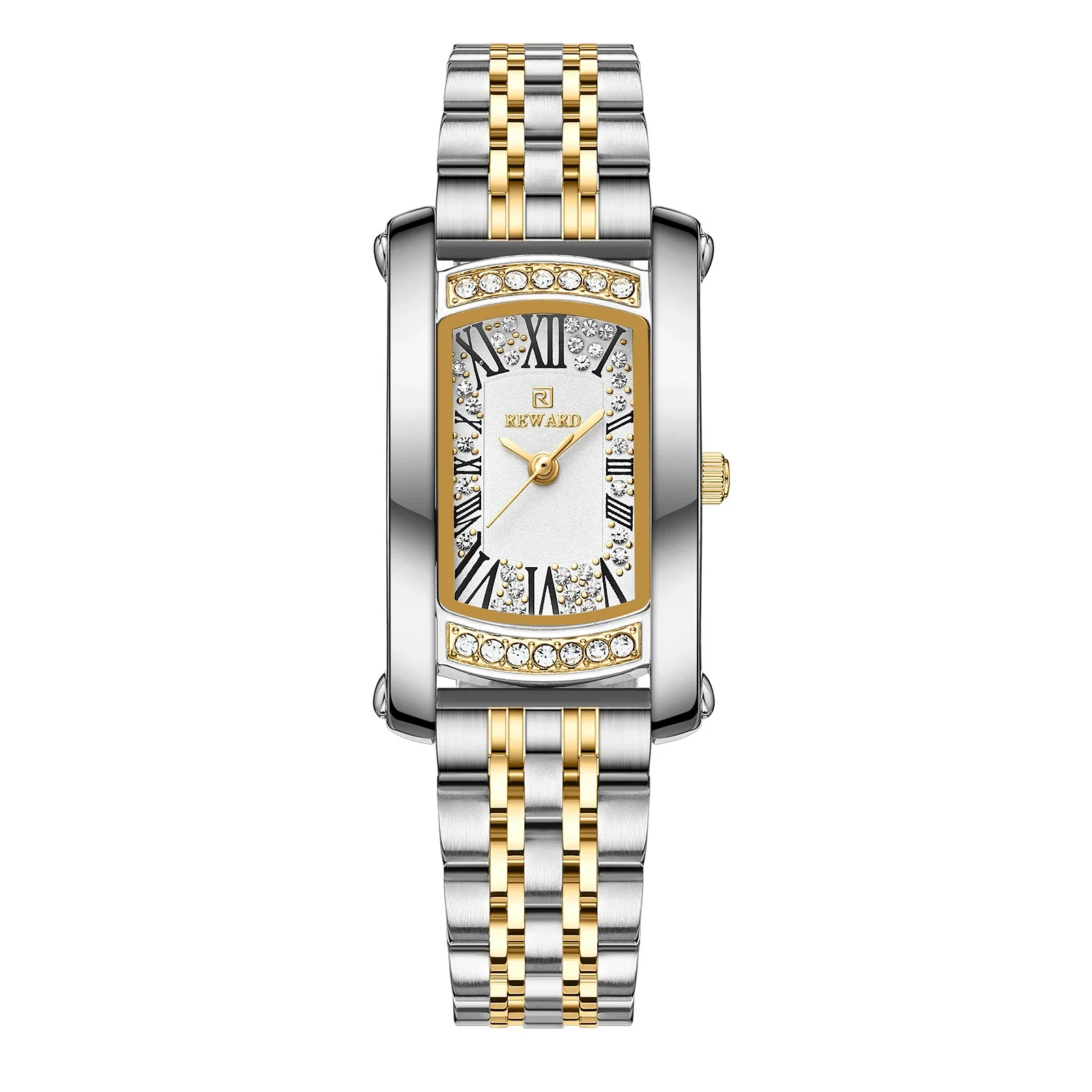 Ladies Square Quartz Watch Alloy Case Mineral Strengthened Glass Mirror Stainless Steel Strap Light Luxury Fashion Exquisite Waterproof - Image 6