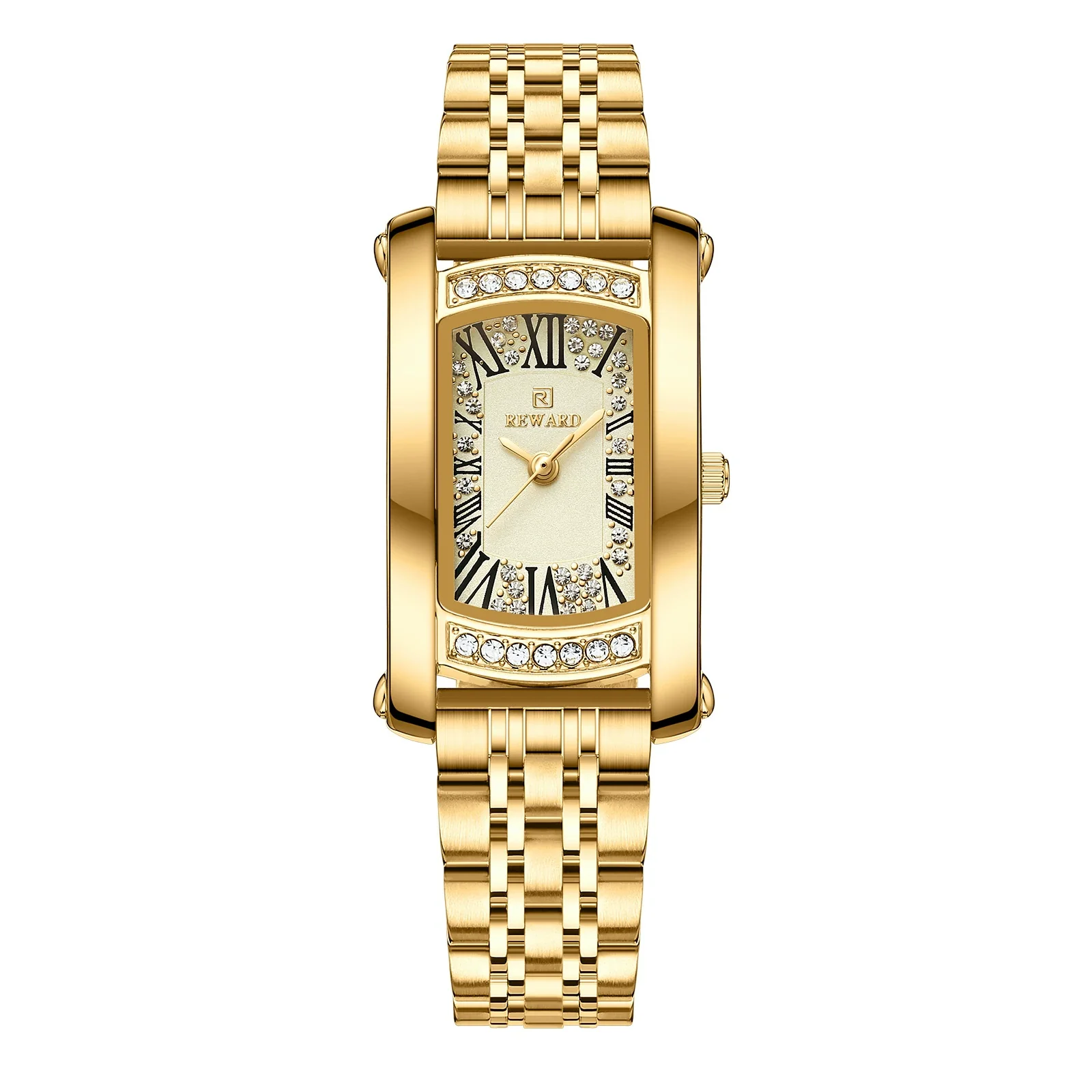 Ladies Square Quartz Watch Alloy Case Mineral Strengthened Glass Mirror Stainless Steel Strap Light Luxury Fashion Exquisite Waterproof - Image 7
