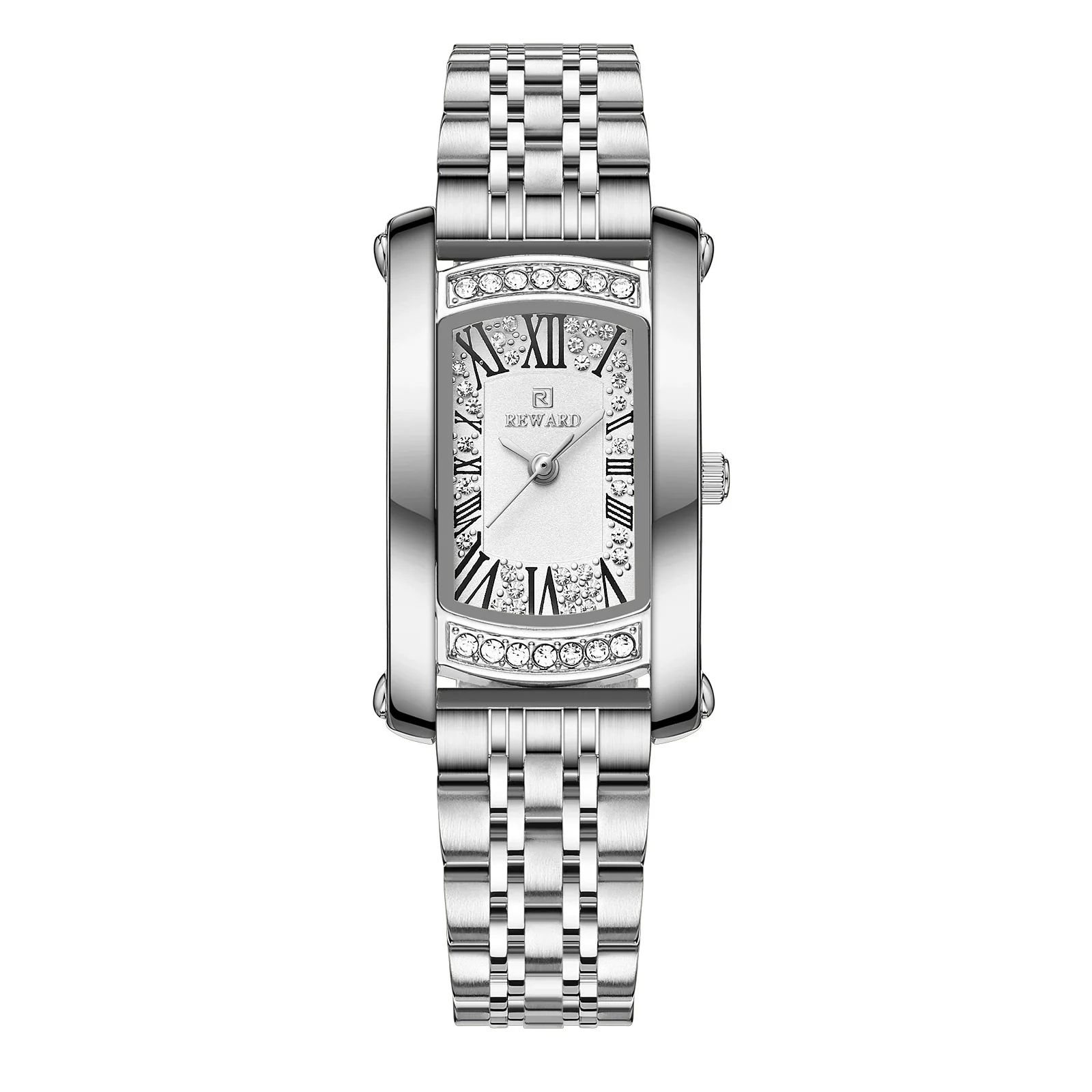 Ladies Square Quartz Watch Alloy Case Mineral Strengthened Glass Mirror Stainless Steel Strap Light Luxury Fashion Exquisite Waterproof - Image 8