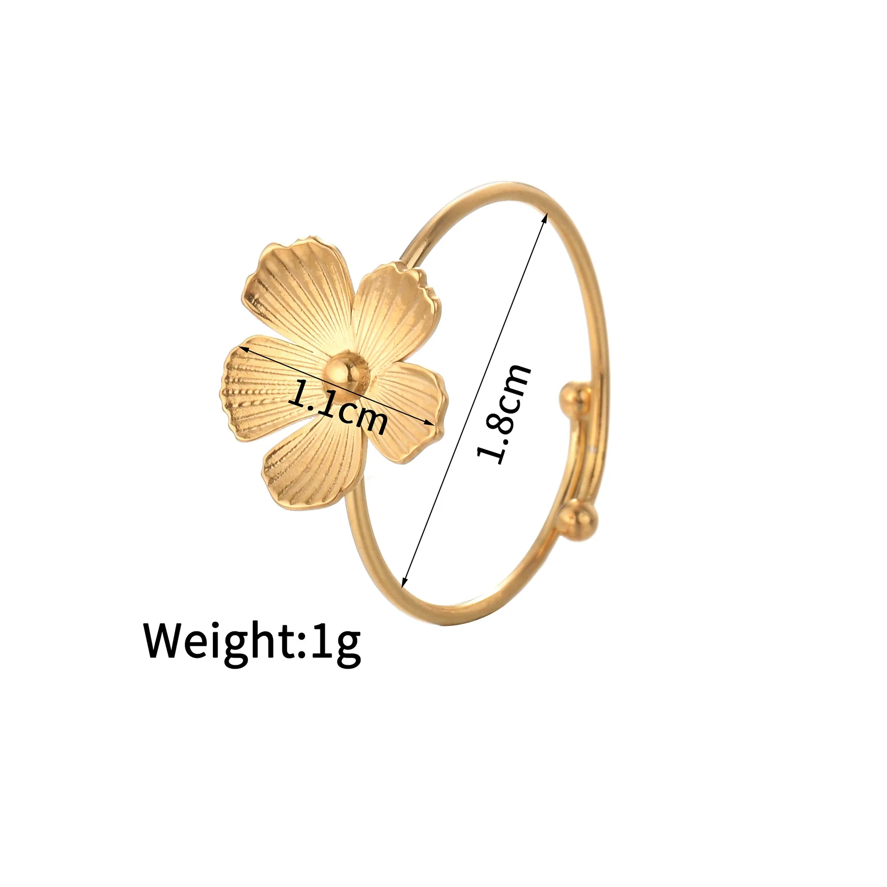 Ladies Titanium Steel And Stainless Steel Irregular Geometric Ring With 18K Gold Plated Electroplating Style - Image 23