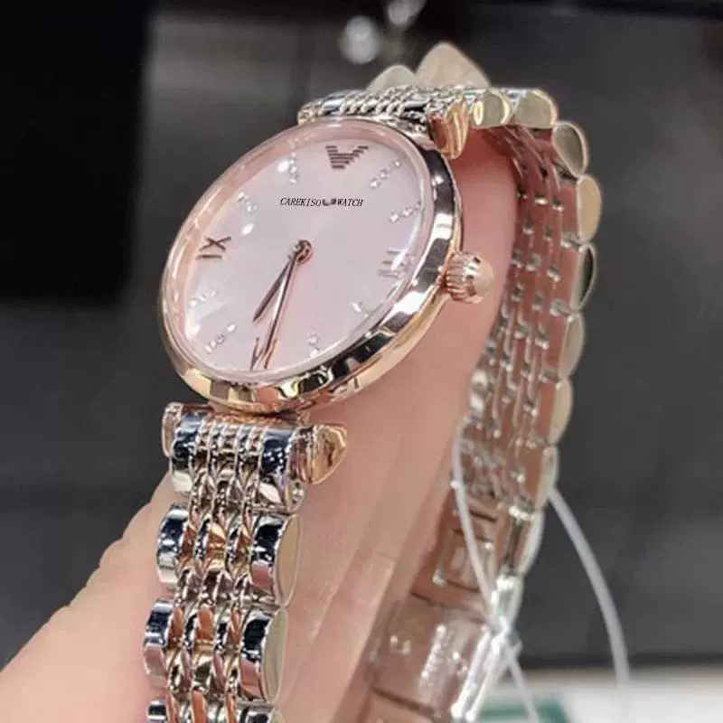 Ladies Watch Alloy Case Stainless Steel Strap Round Dial Leisure Style Waterproof