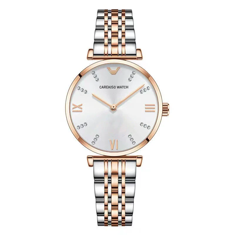 Ladies Watch Alloy Case Stainless Steel Strap Round Dial Leisure Style Waterproof - Image 3
