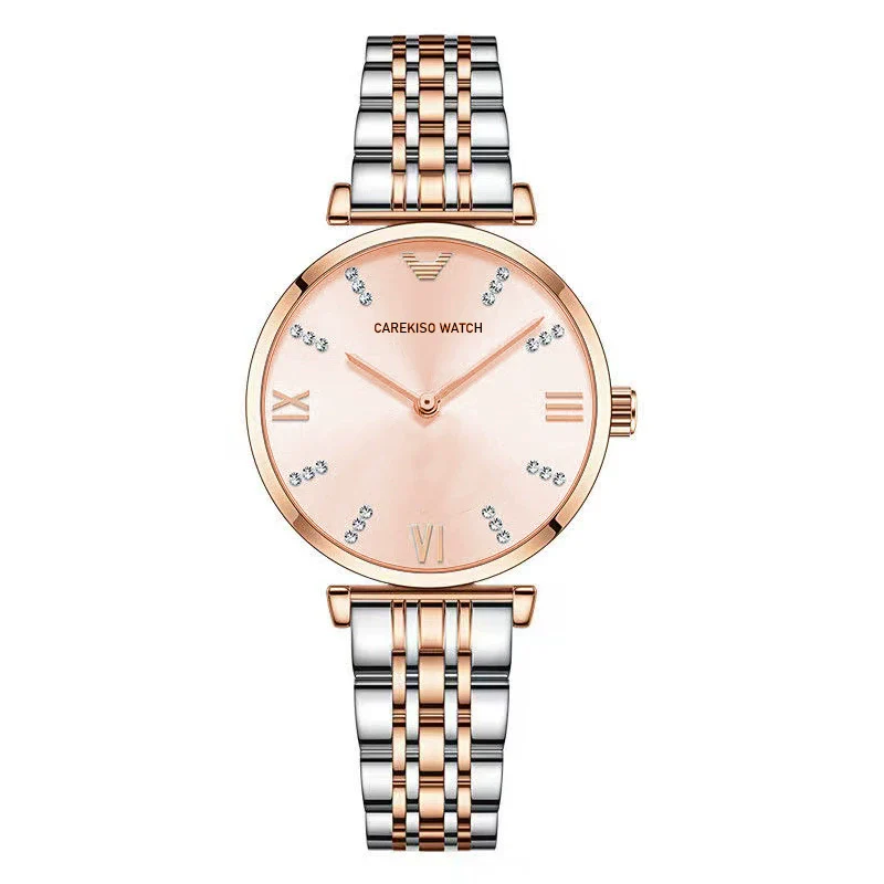 Ladies Watch Alloy Case Stainless Steel Strap Round Dial Leisure Style Waterproof - Image 4