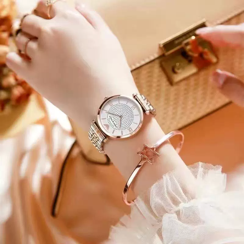 Ladies Watch Alloy Case Stainless Steel Strap Round Dial Leisure Style Waterproof - Image 6