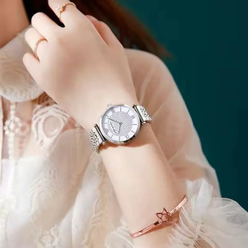 Ladies Watch Alloy Case Stainless Steel Strap Round Dial Leisure Style Waterproof - Image 7