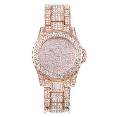 Ladies Watch Alloy Steel Strip Round Dial Fashion Quartz Watch - Image 8