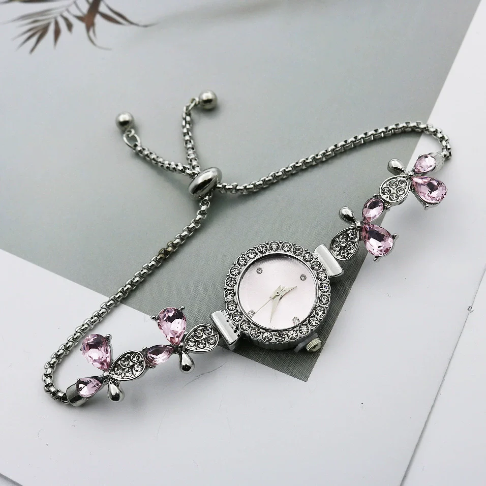 Ladies Watch Stainless Steel Alloy Round Dial Leisure Style