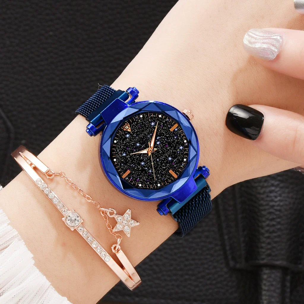 Ladies Watch Titanium Metal Magnet Buckle Glass Case Alloy Strap Round Dial Leisure Style - Image 13