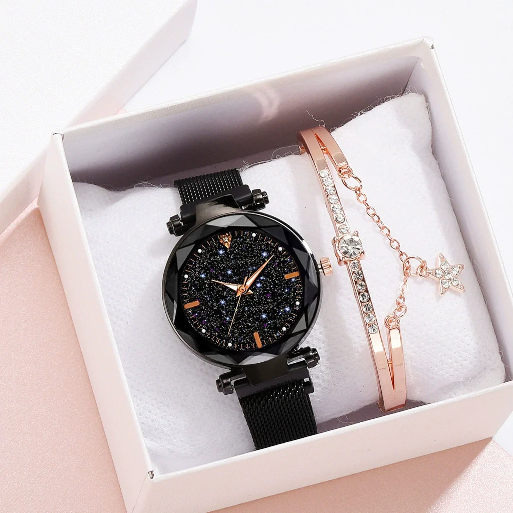 Ladies Watch Titanium Metal Magnet Buckle Glass Case Alloy Strap Round Dial Leisure Style - Image 17