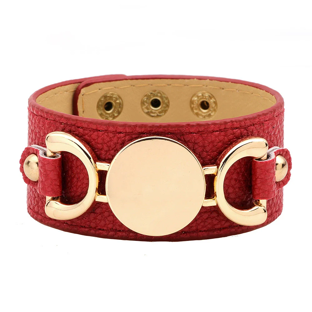 Leather Bracelet Metal Electroplated Fashion Geometric Ladies - Image 6
