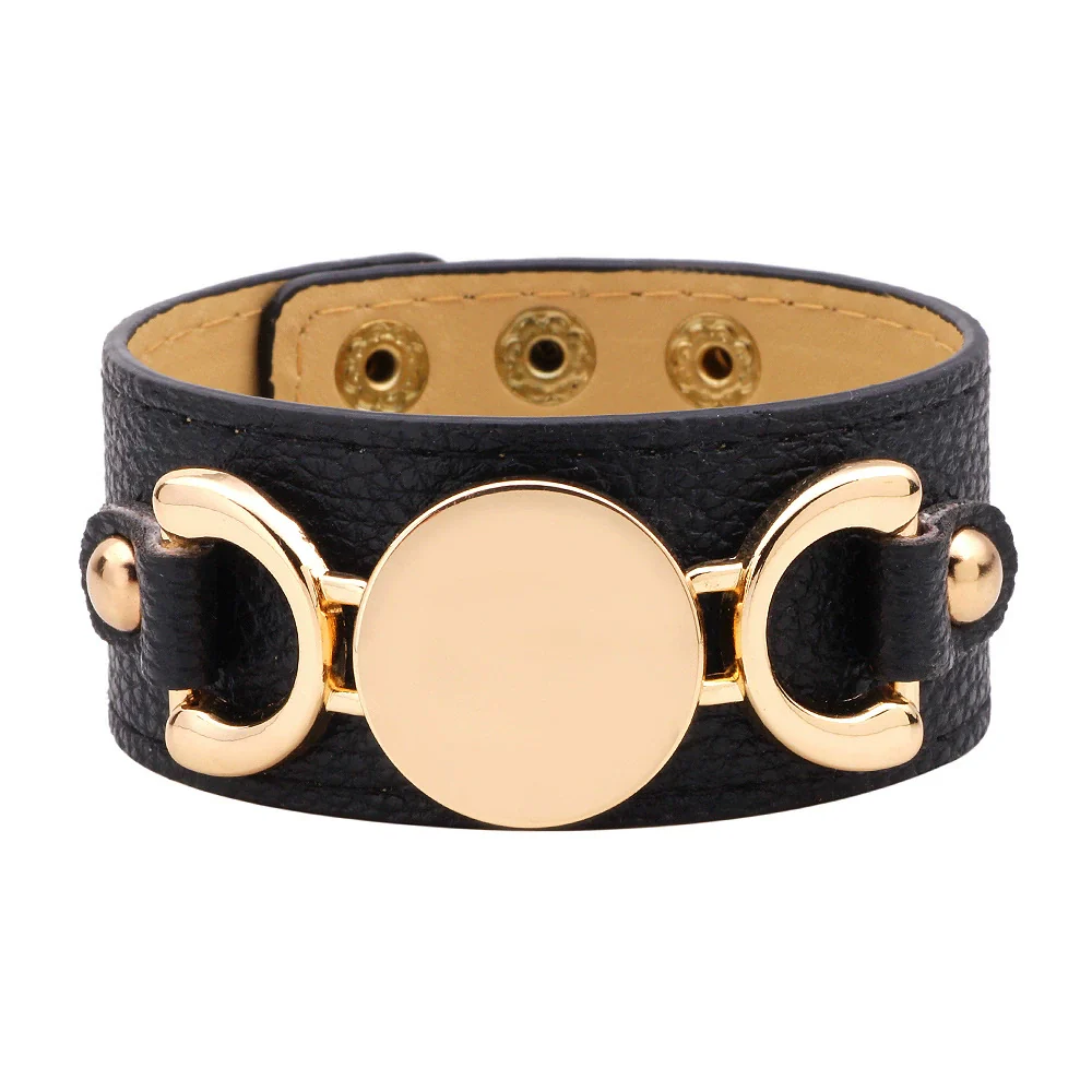 Leather Bracelet Metal Electroplated Fashion Geometric Ladies - Image 8