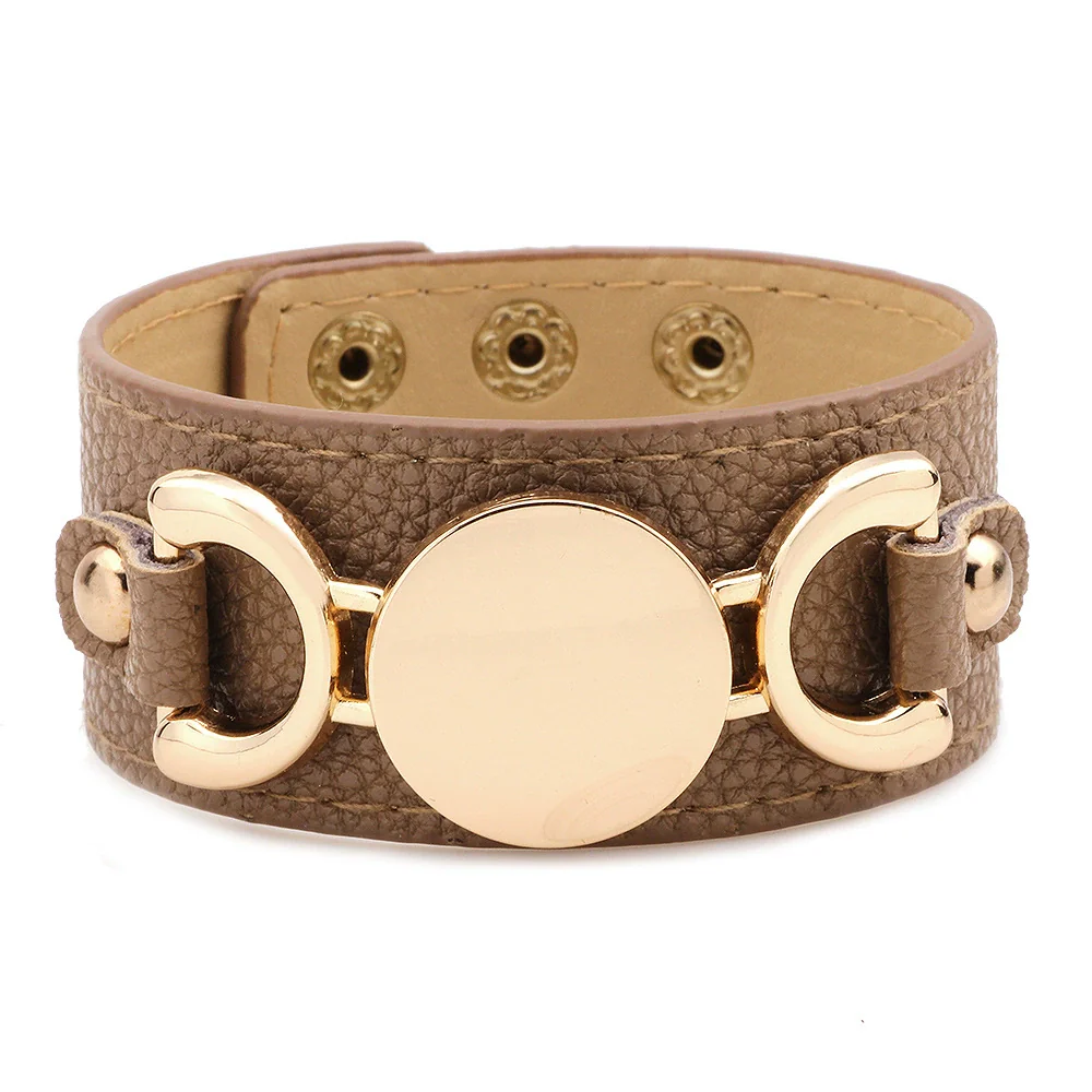 Leather Bracelet Metal Electroplated Fashion Geometric Ladies - Image 9