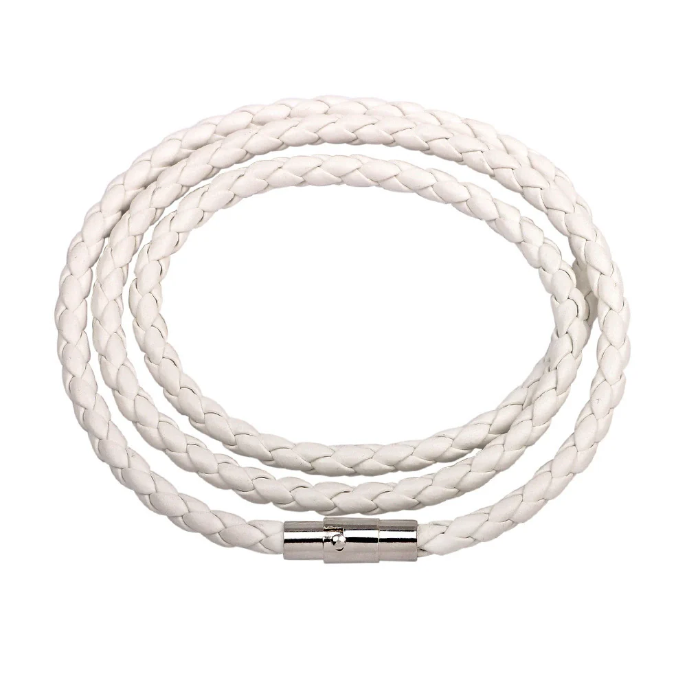 Leather Bracelet Rhombus Pattern Woven Style Unisex And Men's - Image 10